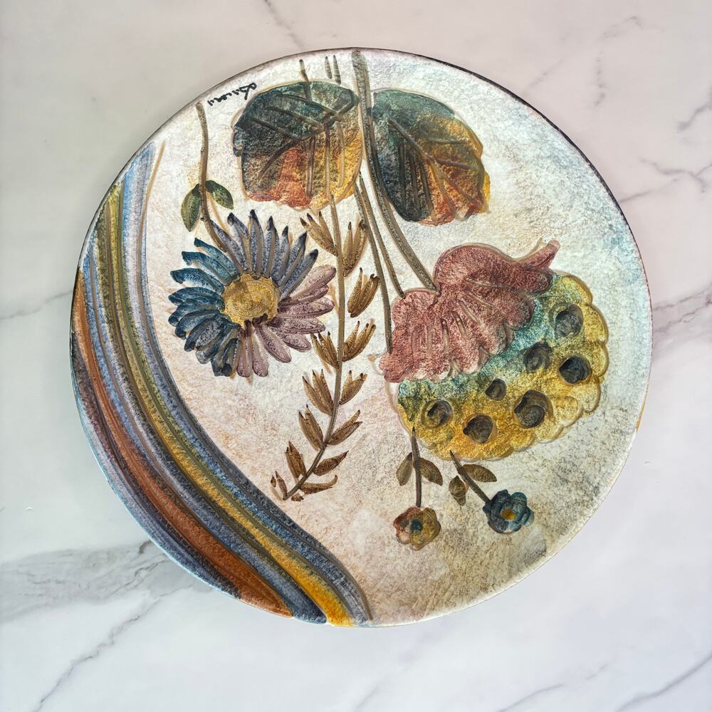 Modigliani Italy Pezzo Unico Ceramic Art Bowl Hand Painted Spring 1994 Roma NWT